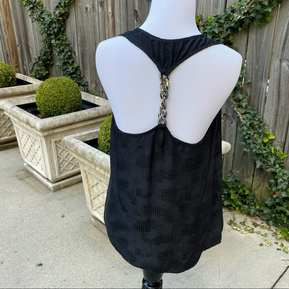 ALICE & TRIXIE Pure Silk Tank Top with Chain Detail Size Small